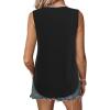 imageAvanova Women V Neck Tank Top Sleeveless Work Business Casual Blouse ShirtBlack White