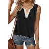 imageAvanova Women V Neck Tank Top Sleeveless Work Business Casual Blouse ShirtBlack White