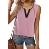 imageAvanova Women V Neck Tank Top Sleeveless Work Business Casual Blouse ShirtDusty Pink