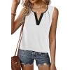 imageAvanova Women V Neck Tank Top Sleeveless Work Business Casual Blouse ShirtWhite
