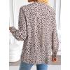 imageAvanova Women Boho Printed V Neck Tops Long Sleeve Shirts Work BlousesBeige Leopard