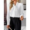 imageAvanova Women Bow Tie Neck Long Sleeve Blouses Tops Dressy Casual Elegant Work ShirtsWhite