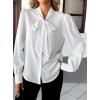imageAvanova Women Bow Tie Neck Long Sleeve Blouses Tops Dressy Casual Elegant Work ShirtsWhite