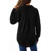 imageAvanova Women Collared Long Sleeve Shirts Blouses V Neck Tunic Tops Dressy Casual Black Medium