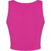 imageAvanova Women Letter Graphic Ribbed Knit Fitted Crop Tank Tops Scoop Neck Sleeveless Summer Shirts Hot Pink Letter XSmall