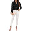 imageAvanova Women Long Sleeve Blouse V Neck Tops Work Business Casual ShirtsBlack Heart