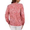 imageAvanova Women Long Sleeve Blouse V Neck Tops Work Business Casual ShirtsRed Floral