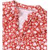 imageAvanova Women Long Sleeve Blouse V Neck Tops Work Business Casual ShirtsRed Floral