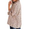 imageAvanova Women Polka Dot Long Sleeve Blouse Shirts Work Mock Neck Ruffle TopBeige Black