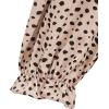 imageAvanova Women Polka Dot Long Sleeve Blouse Shirts Work Mock Neck Ruffle TopBeige Black