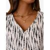 imageAvanova Women Print V Neck Long Sleeve Dressy Tops Blouses Work Business Casual Elegant Shirts Beige Medium