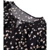 imageAvanova Women Striped Blouse Keyhole Tops Long Sleeves Work Business Casual ShirtBlack Floral