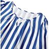 imageAvanova Women Striped Blouse Keyhole Tops Long Sleeves Work Business Casual ShirtBlue