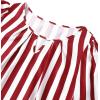 imageAvanova Women Striped Blouse Keyhole Tops Long Sleeves Work Business Casual ShirtRed