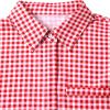 imageAvanova Women Striped Button Down Crop Top Collared Neck Long Sleeve Blouses ShirtPlaid Red