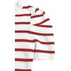 imageAvanova Women Striped Puff Sleeve Short Sleeve Tops Ribbed Knit Summer Casual Shirts Blouse White Red Large