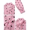 imageAvanova Women Tie Neck Bishop Long Sleeve Shirts Casual Work Blouses TopsHeart Pink