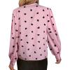 imageAvanova Women Tie Neck Bishop Long Sleeve Shirts Casual Work Blouses TopsHeart Pink