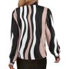imageAvanova Women Tie Neck Bishop Long Sleeve Shirts Casual Work Blouses TopsMuti Striped