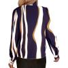imageAvanova Women Tie Neck Bishop Long Sleeve Shirts Casual Work Blouses TopsStriped Navy