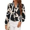 imageAvanova Women Long Sleeve Blouse V Neck Tops Work Business Casual ShirtsBlack Beige