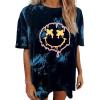 imageAvanova Women Tigers Graphic Oversized Tee Top Short Sleeve Loose Crewneck Summer TShirtSmile Black Blue