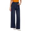 imageTapata Women Wide Leg Pants High Waisted Dress Trousers Casual Elastic Pockets Business Work SlacksBlue Faux Denim