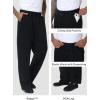 imageTapata Mens 28quot30quot32quot Inseam Fleece Lined Baggy Sweatpants Wide Leg Thermal Casual Lounge Sweat Pants with PocketsBlack