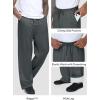 imageTapata Mens 28quot30quot32quot Inseam Fleece Lined Baggy Sweatpants Wide Leg Thermal Casual Lounge Sweat Pants with PocketsCharcoal