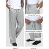 imageTapata Mens 28quot30quot32quot Inseam Fleece Lined Baggy Sweatpants Wide Leg Thermal Casual Lounge Sweat Pants with PocketsLight Charcoal