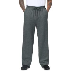 imageTapata Mens 28quot30quot32quot Inseam Fleece Lined Baggy Sweatpants Wide Leg Thermal Casual Lounge Sweat Pants with PocketsCharcoal