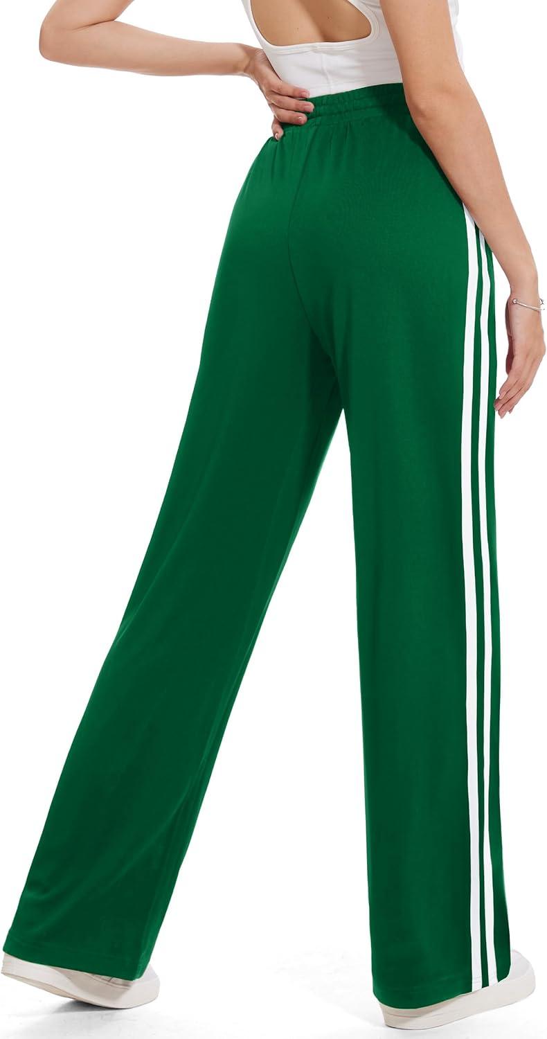imageTapata Womens 28303234 Inseam Track Pants Loose Straight Leg Jogging Sweatpants WarmUp Sports Athletic RunningGreen
