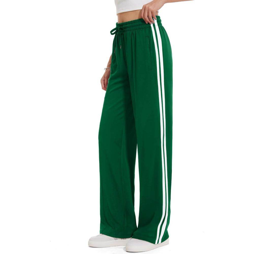 imageTapata Womens 28303234 Inseam Track Pants Loose Straight Leg Jogging Sweatpants WarmUp Sports Athletic RunningGreen