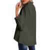 imageAvanova Women Polka Dot Long Sleeve Blouse Shirts Work Mock Neck Ruffle TopArmy Green
