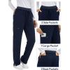 imageTapata Scrub Pants for Petite Women 26quot28quot Inseam Straight Leg Cargo Drawstring Bottoms with 5 PocketsNavy Blue