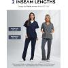 imageTapata Scrub Pants for Petite Women 26quot28quot Inseam Straight Leg Cargo Drawstring Bottoms with 5 PocketsSlate