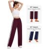 imageTapata Womens 28303234 Inseam Track Pants Loose Straight Leg Jogging Sweatpants WarmUp Sports Athletic RunningBurgundy
