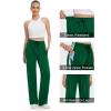 imageTapata Womens 28303234 Inseam Track Pants Loose Straight Leg Jogging Sweatpants WarmUp Sports Athletic RunningGreen