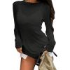 imageAvanova Women Mesh Sheer Long Sleeve Top See Through Sexy Going Out ShirtsBlack