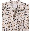 imageAvanova Women Bow Tie Neck Long Sleeve Blouses Tops Dressy Casual Elegant Work ShirtsFloral Beige