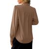 imageAvanova Women Bow Tie Neck Long Sleeve Blouses Tops Dressy Casual Elegant Work ShirtsKhaki