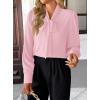imageAvanova Women Bow Tie Neck Long Sleeve Blouses Tops Dressy Casual Elegant Work ShirtsPink