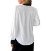 imageAvanova Women Bow Tie Neck Long Sleeve Blouses Tops Dressy Casual Elegant Work ShirtsWhite Black
