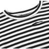 imageAvanova Women Skull Finger Graphic Distressed Tee Shirt Ripped Short Sleeve Crop TopsBlack Striped