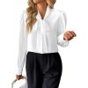 imageAvanova Women Bow Tie Neck Long Sleeve Blouses Tops Dressy Casual Elegant Work ShirtsWhite