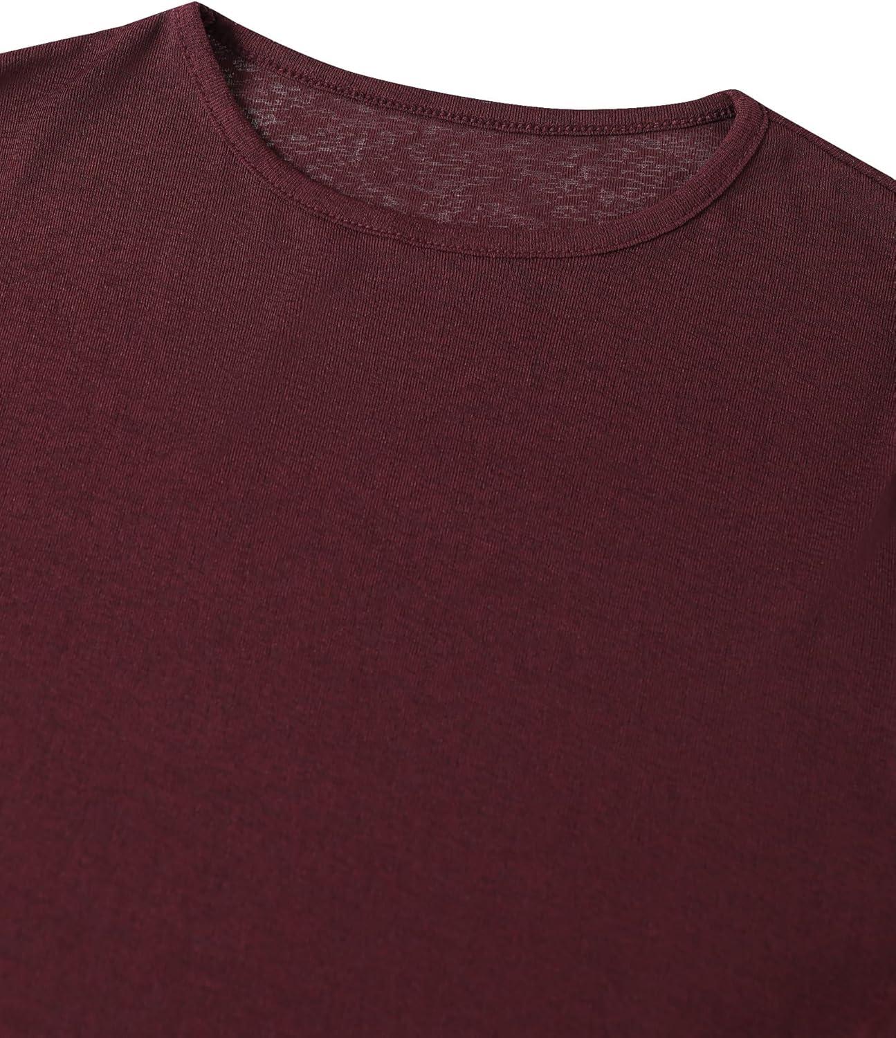 imageAvanova Women Mesh Sheer Long Sleeve Top See Through Sexy Going Out ShirtsBurgundy