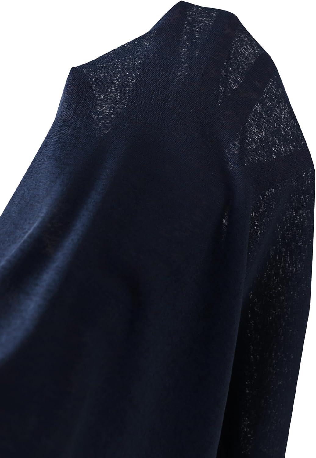 imageAvanova Women Mesh Sheer Long Sleeve Top See Through Sexy Going Out ShirtsDark Blue