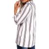 imageAvanova Women 34 Long Sleeve Blouses Dressy Casual Work Business Shirts Mock Neck Leopard Ruffle TopsBeige Striped Kh