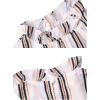 imageAvanova Women 34 Long Sleeve Blouses Dressy Casual Work Business Shirts Mock Neck Leopard Ruffle TopsBeige Striped Kh