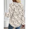 imageAvanova Women Boho Floral Blouses V Neck Top Lantern Long Sleeve ShirtBeige Striped